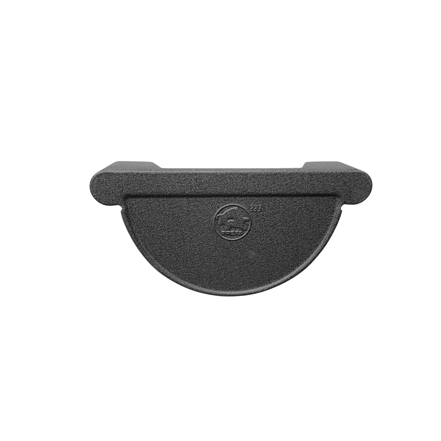 Prefa Aluminium kopschot M333 P.10 zwart - t.b.v. lijmen, links/rechts te monteren (Prefa)