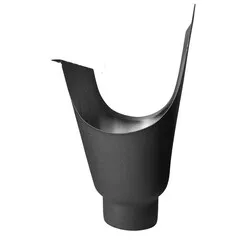 Prefa Aluminium trechteruitloop M333 80 mm P.10 zwart (Prefa)