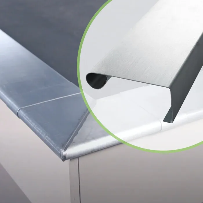 Rheinzink Snel-deklijst zink 90gr 3 meter zonder solderen monteren