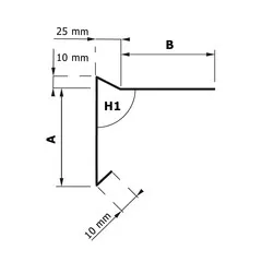 Zinken daktrim op maat - deklijst (Rheinzink titaanzink 0,8 mm)