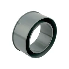 Jurola Inzetverloopstuk PVC 100-110 mm grijs (RAL 7037) - aansluiting regenpijp op rioolbuis