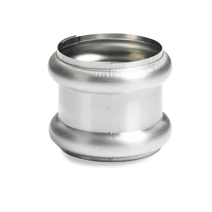 Dubbele overschuifwrong 100 mm. zink