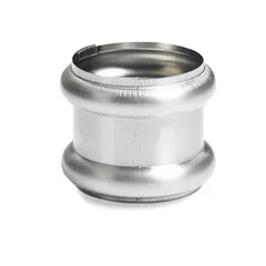 Nedzink Zinken dubbele overschuifwrong 80 mm rond (NedZink)