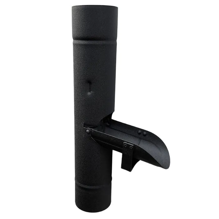 Prefa Regentonklep 80 mm - Ral-9005 zwart