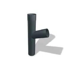 Prefa Aluminium T-stuk 80 mm met zijaansluiting 80 mm - P.10 zwart (Prefa)