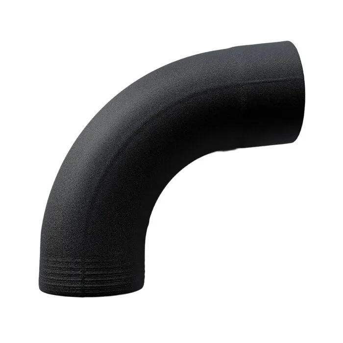 Prefa Bocht 85gr 100 mm - P.10 zwart