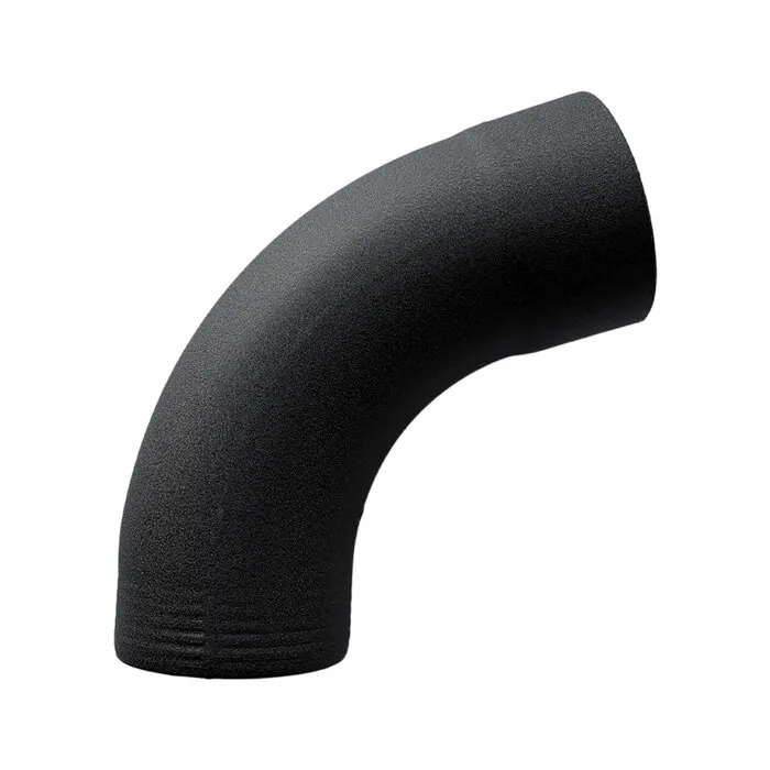 Prefa Bocht 72gr 100 mm - Ral-9005 zwart