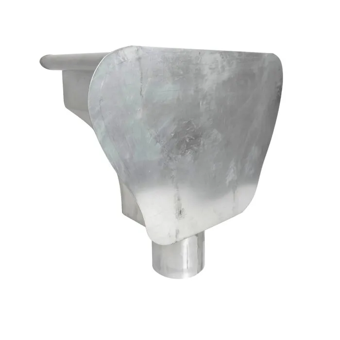 Zinken vergaarbak KS 80 mm rond inclusief sierplaat (NedZink)