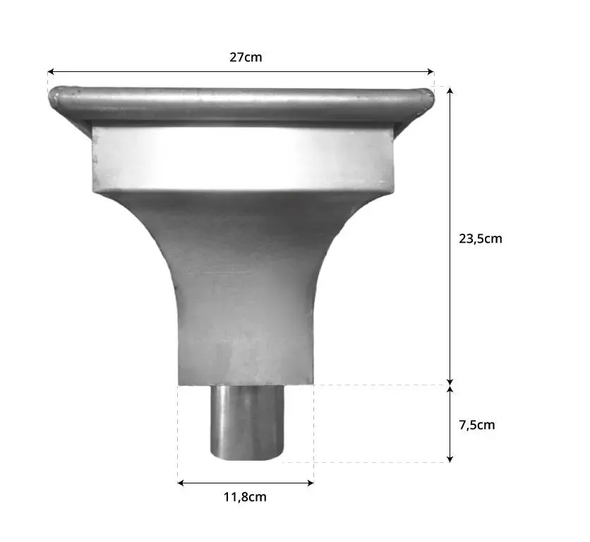 Nedzink Zinken vergaarbak KS 80 mm rond inclusief sierplaat (NedZink)