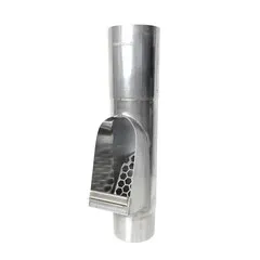 Rheinzink Zinken bladafscheider 80 mm incl. uitneembaar RVS rooster (Rheinzink, 35,5 cm hoog)