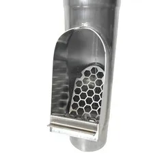 Rheinzink Zinken bladafscheider 80 mm incl. uitneembaar RVS rooster (Rheinzink, 35,5 cm hoog)