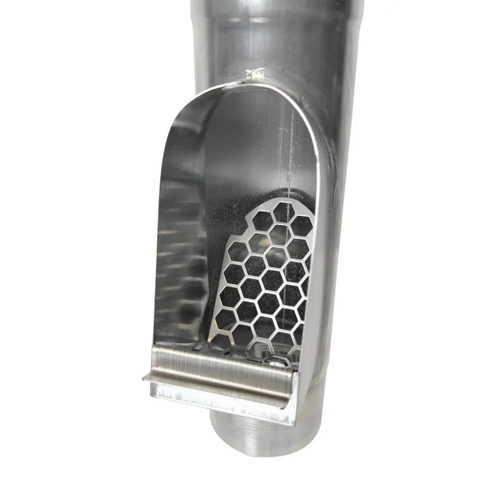 Rheinzink Zinken bladafscheider 80 mm incl. uitneembaar RVS rooster (Rheinzink, 35,5 cm hoog)