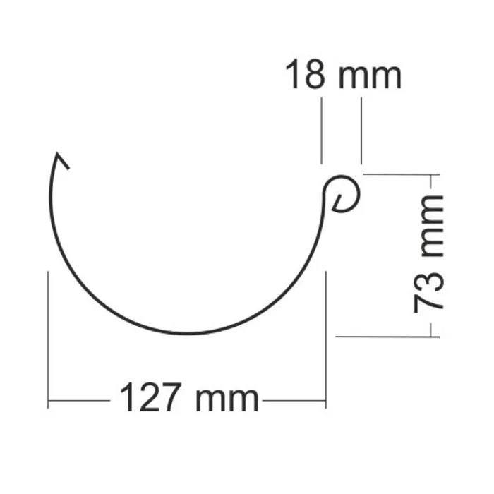 Rheinzink Zinken mastgoot M280 Rheinzink lijmgoot - 1 meter 0.7mm dik