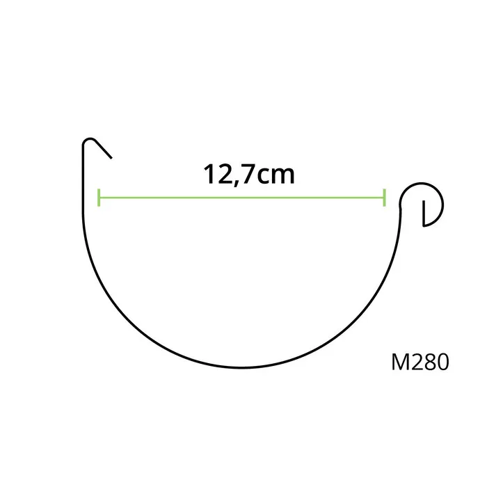 Rheinzink Zinken mastgoot M280 Rheinzink lijmgoot - 1 meter 0.7mm dik