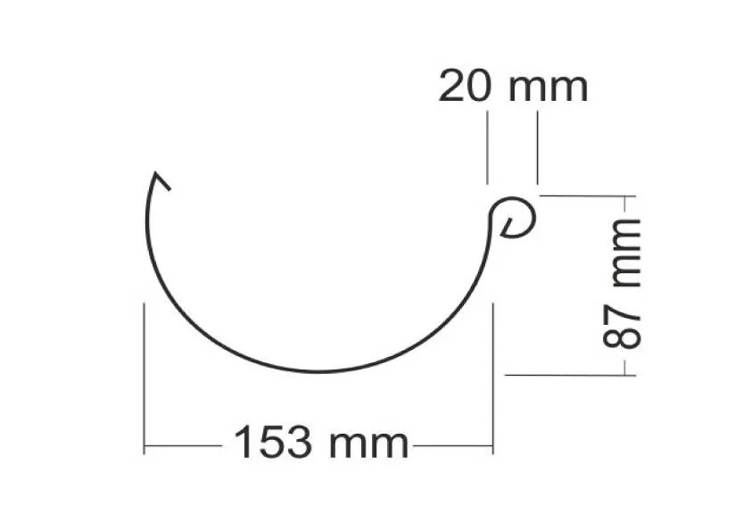 Rheinzink Zinken mastgoot M333 Rheinzink - 1 meter