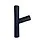 Aluminium T-stuk 100 mm met zijaansluiting 100 mm - P.10 zwart (Prefa)