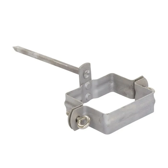 Scharnierpenbeugel 80x80 vierkant gegalv.