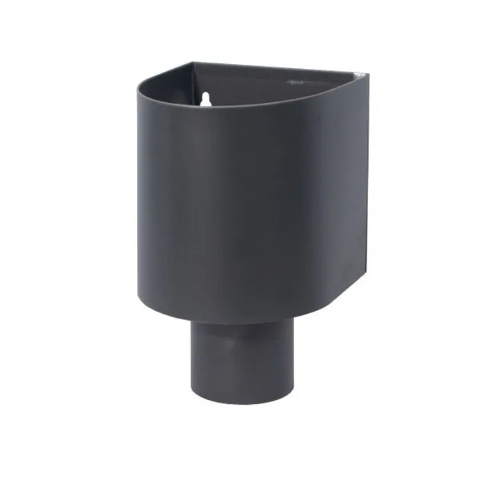 Nedzink Vergaarbak zink 80 mm Mini - Noir antraciet/zwart