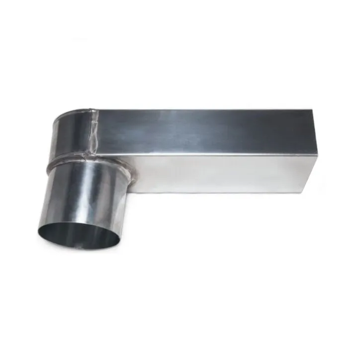 Nedzink Stadsuitloop 60x100 naar passend in 100 mm. zink. lengte 333mm