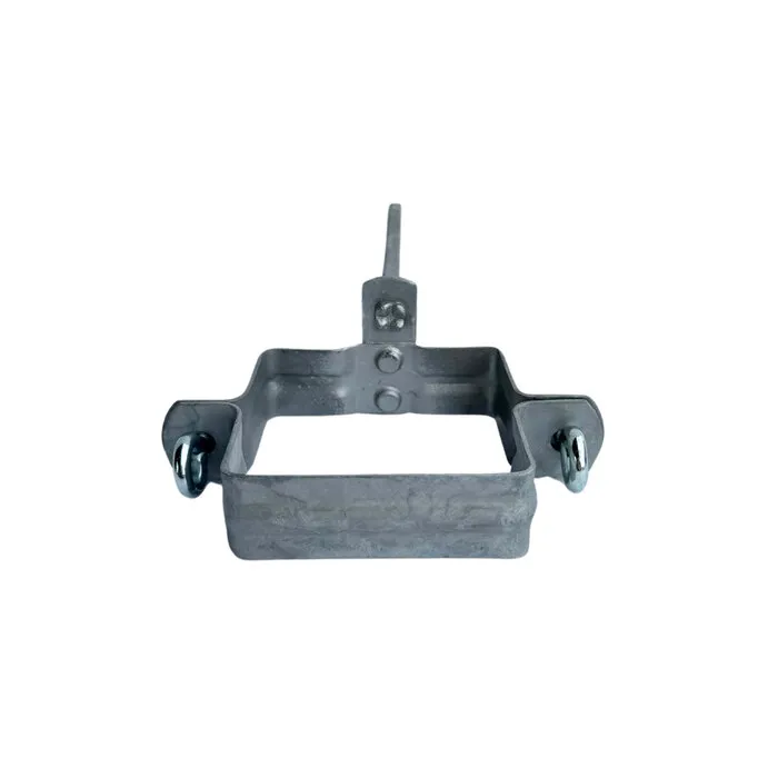 Scharnierpenbeugel 80x80 vierkant gegalv.