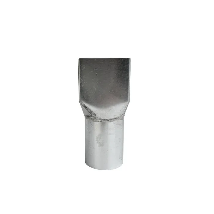 Nedzink Regenpijp verloopstuk vierkant 80x80 mm naar rond 80 mm. zink