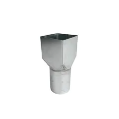 Nedzink Zinken regenpijp verloopstuk vierkant 80x80 mm naar rond 80 mm (NedZink)