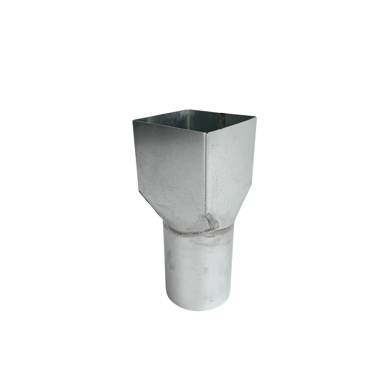 Nedzink Zinken regenpijp verloopstuk vierkant 80x80 mm naar rond 80 mm (NedZink)