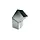 Zinken bocht 80x80 mm vierkant 45 graden (NedZink)