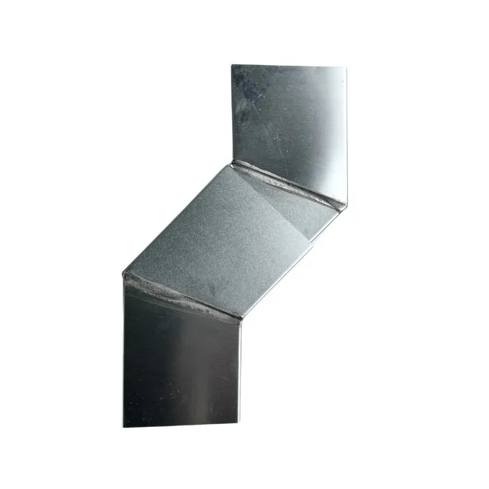 Nedzink Zinken bocht vierkant 80x80 mm 45gr