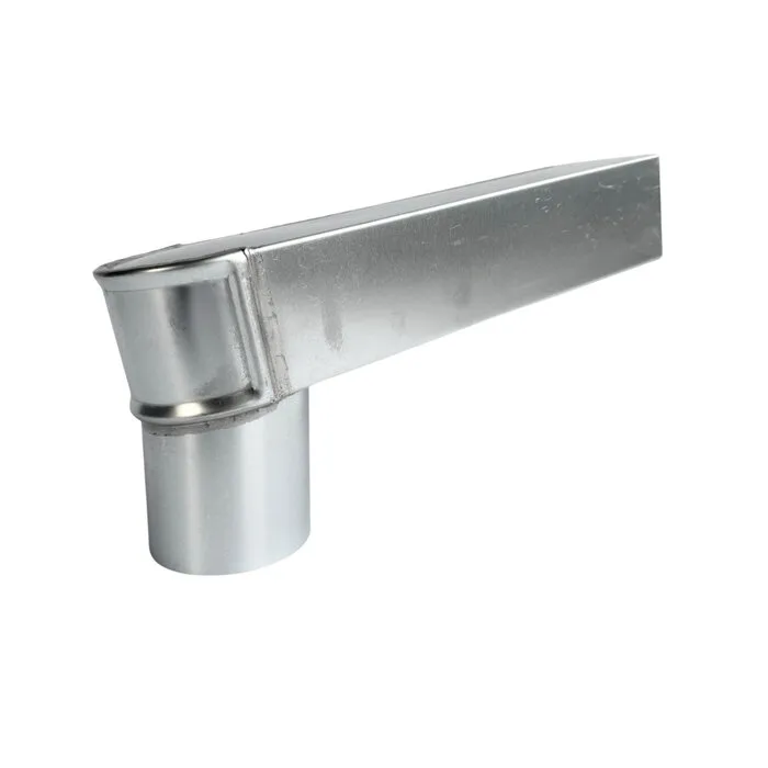 Nedzink Stadsuitloop 60x100 naar passend in 80 mm. zink. lengte 333mm