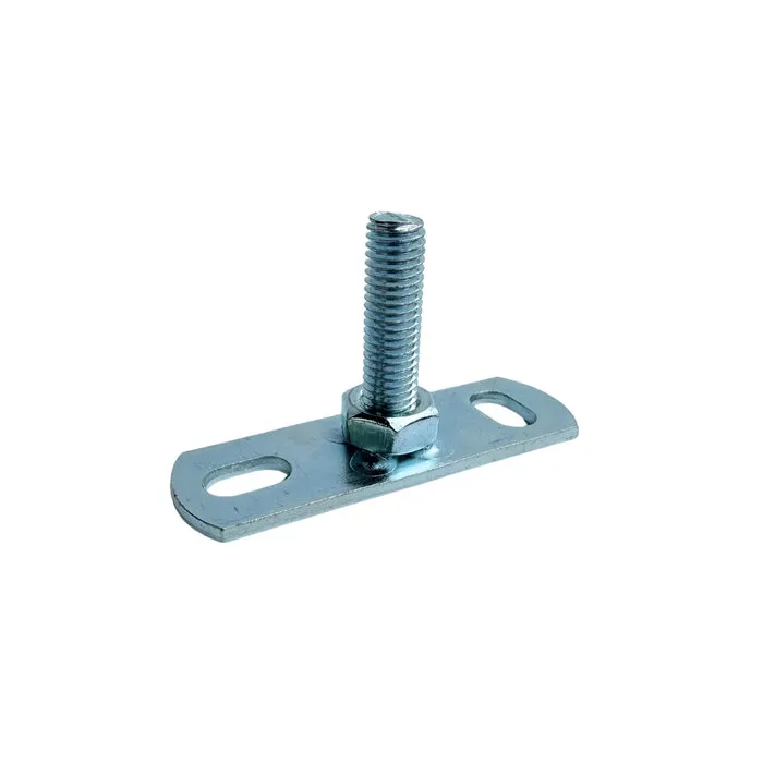 Montageplaat gegalv. M10 t.b.v. scharnierpijpbeugel + draadeind gegalv. M10x40mm