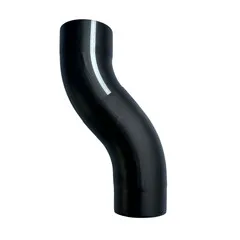 Nedzink Bocht zink 80 mm 40gr - Noir antraciet/zwart