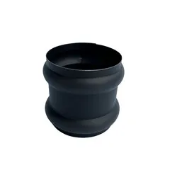 Nedzink Zinken dubbele overschuifwrong 80 mm rond zwart Noir (NedZink)