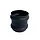 Zinken dubbele overschuifwrong 80 mm rond zwart Noir (NedZink)