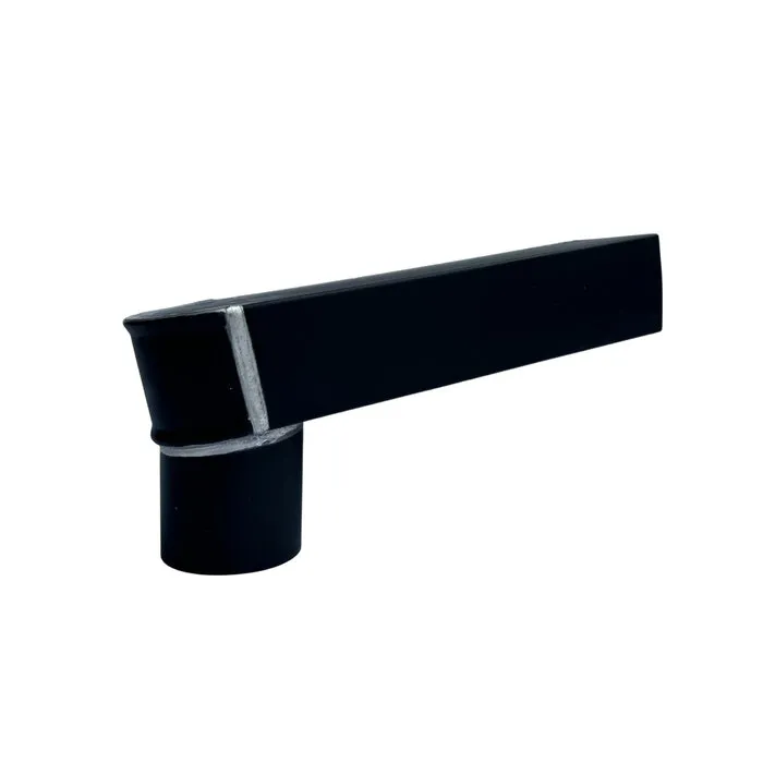 Nedzink Stadsuitloop zink 60x80mm passend in 80 mm 330mm lang - Noir antraciet/zwart