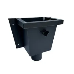 Nedzink Zinken vergaarbak vierkant 80 mm zwart Noir (NedZink)