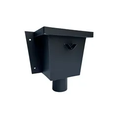 Nedzink Zinken vergaarbak vierkant 80 mm zwart Noir (NedZink)