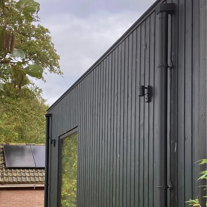 Prefa Regenpijp aluminium 80 mm 0.7mm dik 2 meter P.10  zwart