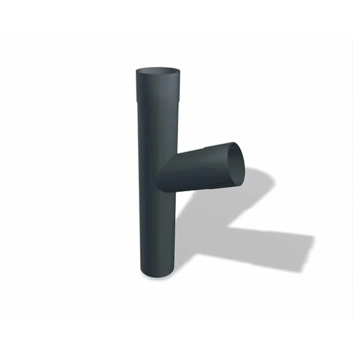 Prefa T-stuk 80 mm zijaansluiting 80 mm - antraciet