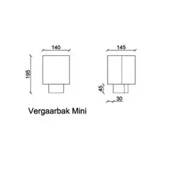 Kallos Aluminium vergaarbak Mini 80 mm P.10 antraciet (Prefa/Kallos)