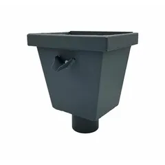 Kallos Aluminium vergaarbak Junior 80 mm P.10 antraciet (Prefa/Kallos)