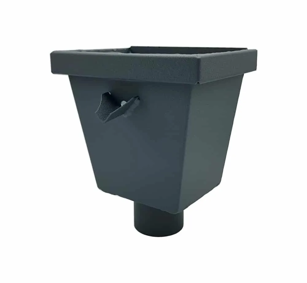 Kallos Aluminium vergaarbak Junior 80 mm P.10 antraciet (Prefa)