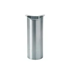 Rheinzink Zinken tapeind 100 mm ovaal (96mm uitwendig) - 200 mm lang (Rheinzink)