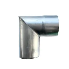 Nedzink Zinken bocht 80 mm rond 90 graden verstek (NedZink)