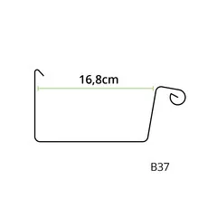 Nedzink Zinken bakgoot B37 - 2 meter (NedZink 0,8 mm)