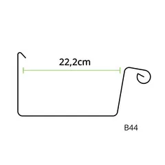 Nedzink Zinken bakgoot B44 - 1 meter (NedZink 0,8 mm)