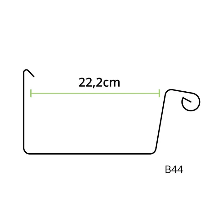 Nedzink Zinken bakgoot B44 - 1 meter (NedZink 0,8 mm)