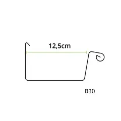 Nedzink Zinken bakgoot B30 - 1 meter (NedZink 0,8 mm)