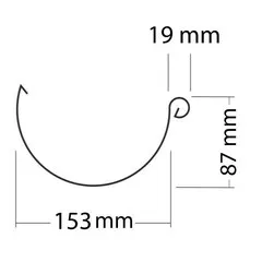 Prefa Aluminium dakgoot P.10 antraciet - mastgoot M333 - 3 meter (Prefa)