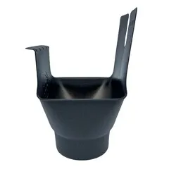 Prefa Aluminium trechteruitloop bakgoot B333 t.b.v. 100 mm regenpijp P.10 zwart (Prefa)